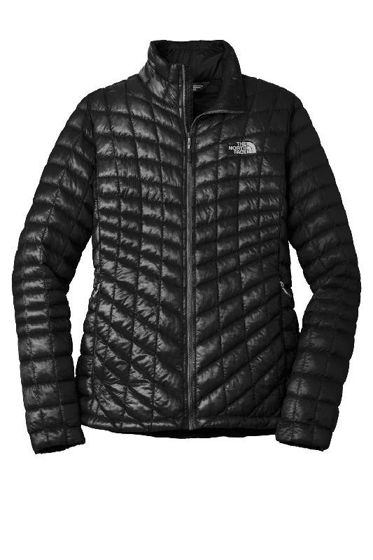 The North Face Womens ThermoBall Trekker Water Resistant Full Zip Jacket - Matte Black