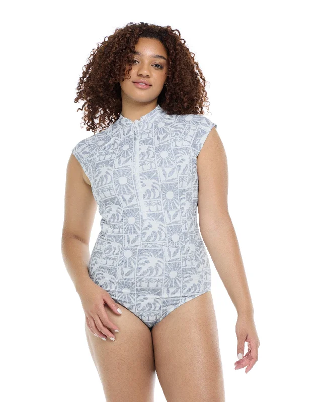 Serene Manny One-Piece Swimsuit - Serene / Snow