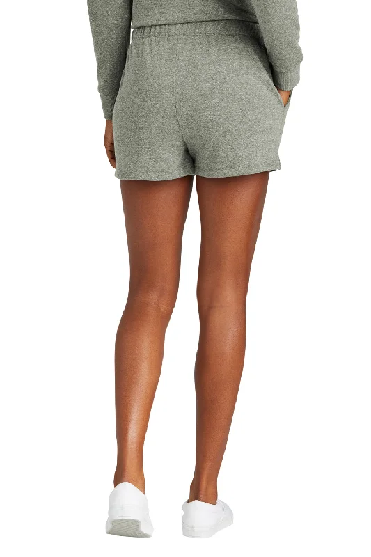 District Womens Perfect Tri Fleece Shorts w/ Pockets - Grey Frost