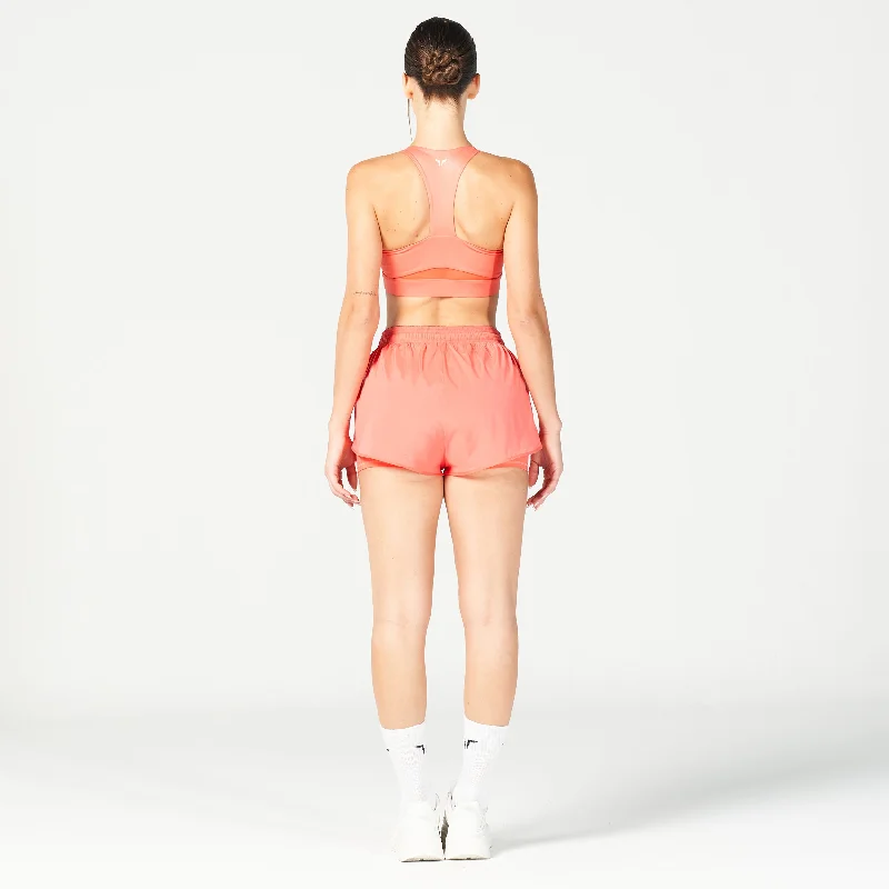 Glaze 2-in-1 Shorts - Hot Coral