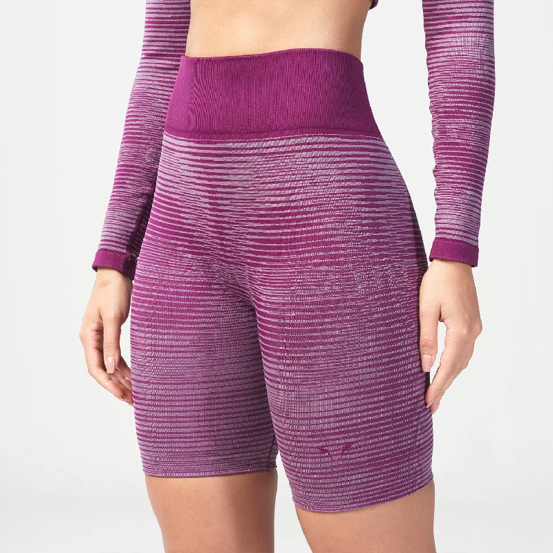 Infinity Stripe Seamless Shorts - Dark Purple