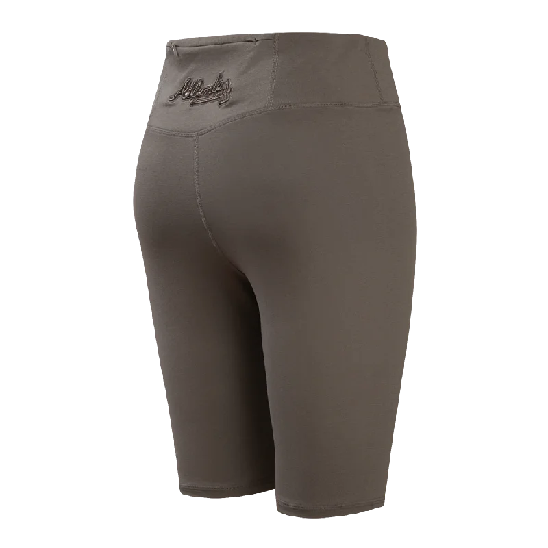 MLB ATLANTA BRAVES NEUTRAL JERSEY WOMEN'S BIKE SHORT (DARK TAUPE)