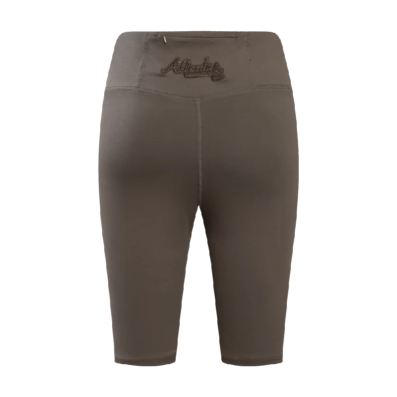 MLB ATLANTA BRAVES NEUTRAL JERSEY WOMEN'S BIKE SHORT (DARK TAUPE)