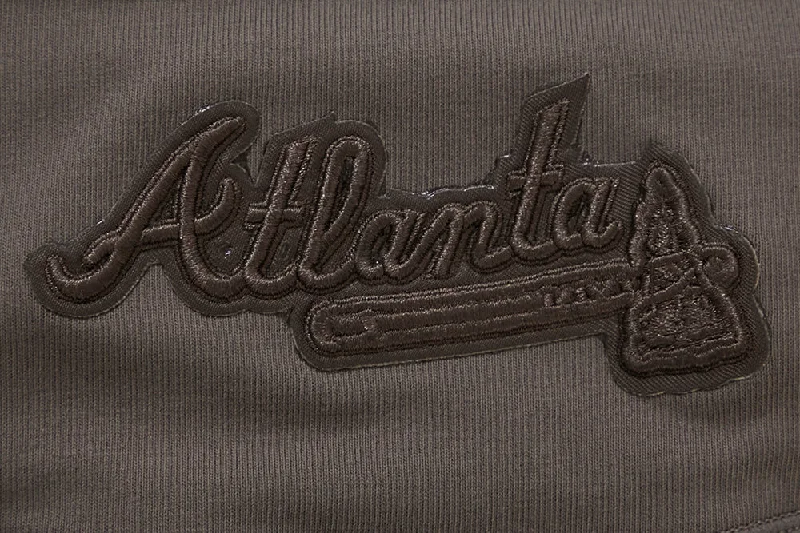 MLB ATLANTA BRAVES NEUTRAL JERSEY WOMEN'S BIKE SHORT (DARK TAUPE)