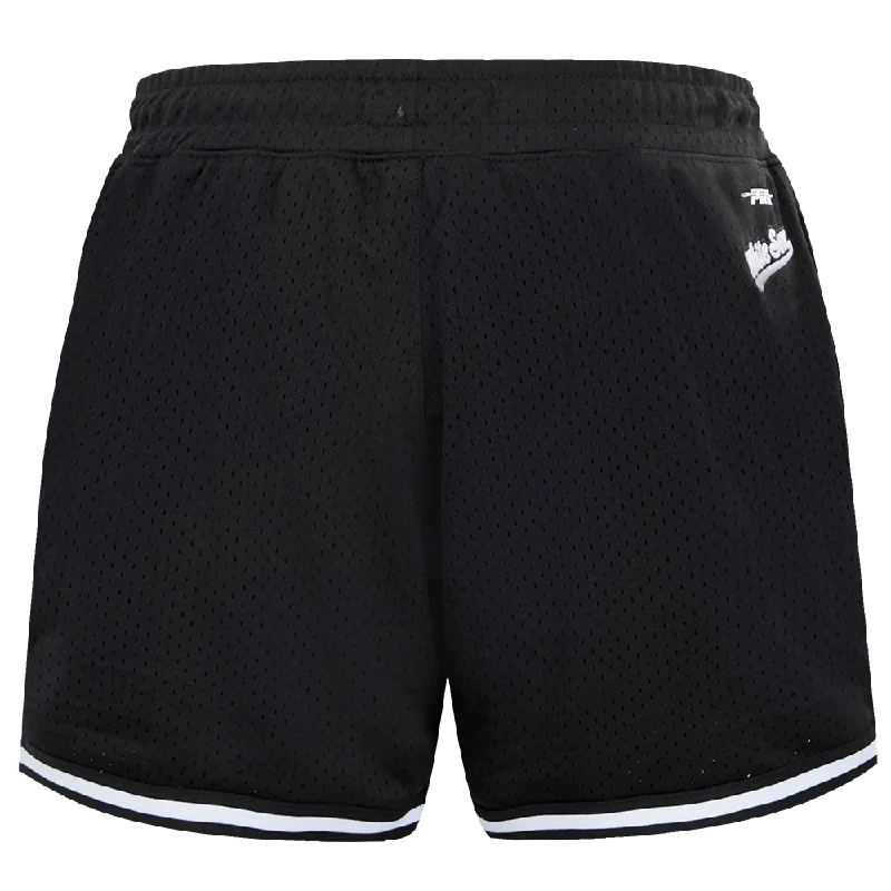 MLB CHICAGO WHITE SOX SCRIPT TAIL WOMEN'S MESH TAPE SHORT (BLACK)