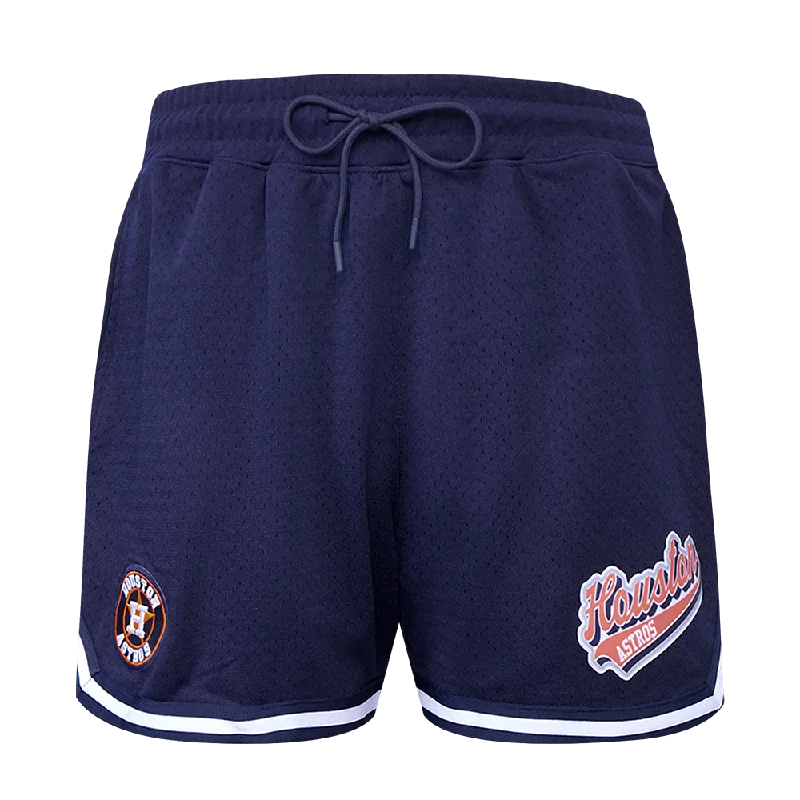 MLB HOUSTON ASTROS SCRIPT TAIL WOMEN'S MESH TAPE SHORT (MIDNIGHT NAVY)