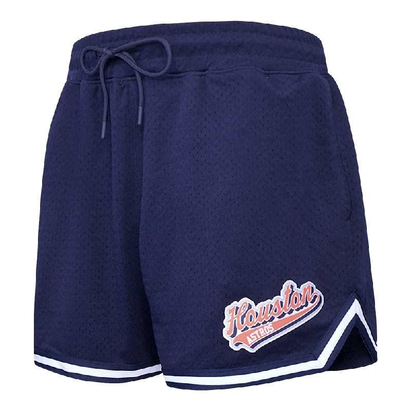 MLB HOUSTON ASTROS SCRIPT TAIL WOMEN'S MESH TAPE SHORT (MIDNIGHT NAVY)