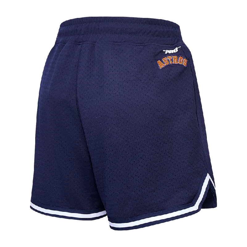 MLB HOUSTON ASTROS SCRIPT TAIL WOMEN'S MESH TAPE SHORT (MIDNIGHT NAVY)