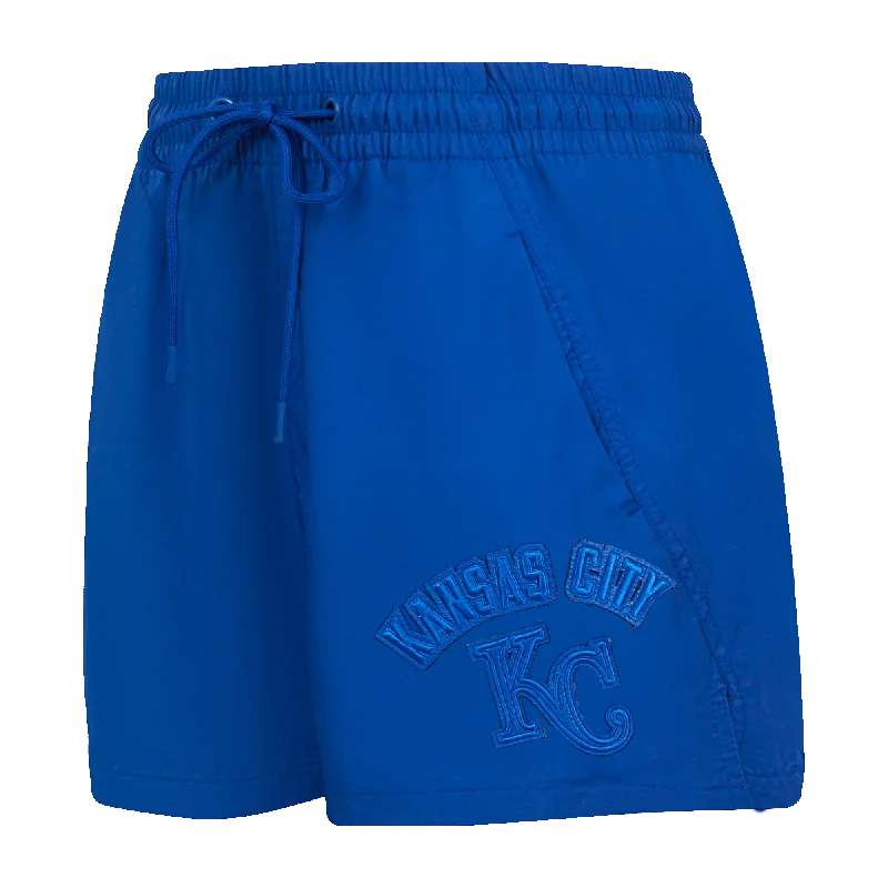 MLB KANSAS CITY ROYALS TRIPLE TONAL WOMEN'S WOVEN SHORT (ROYAL BLUE)