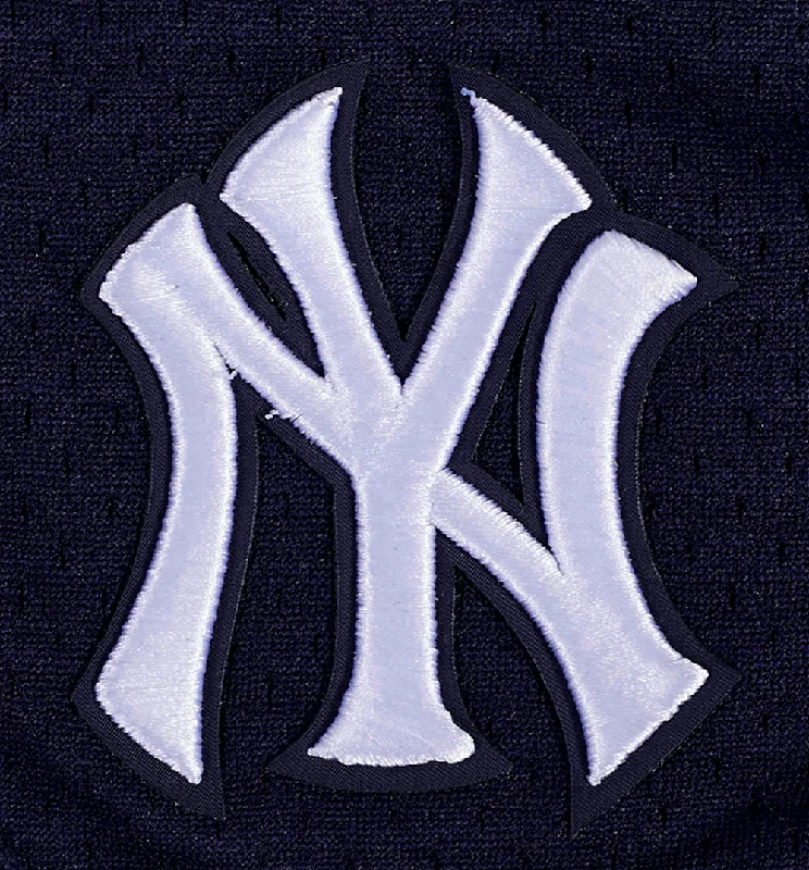 MLB NEW YORK YANKEES SCRIPT TAIL WOMEN'S MESH TAPE SHORT (MIDNIGHT NAVY)