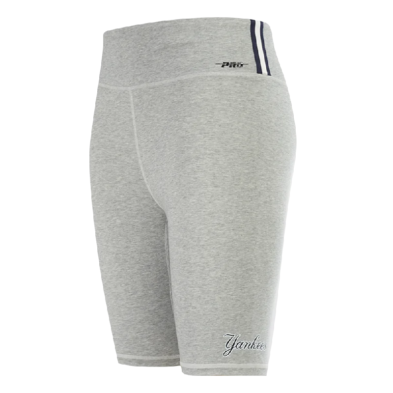 MLB NEW YORK YANKEES CLASSIC WOMEN'S BIKE SHORT (HEATHER GREY)