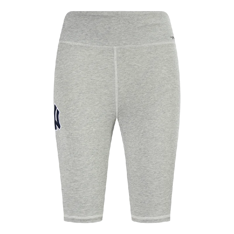 MLB NEW YORK YANKEES CLASSIC WOMEN'S BIKE SHORT (HEATHER GREY)