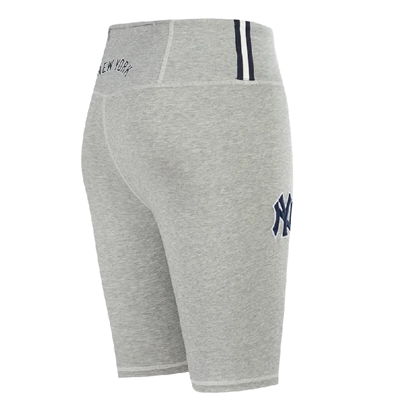 MLB NEW YORK YANKEES CLASSIC WOMEN'S BIKE SHORT (HEATHER GREY)