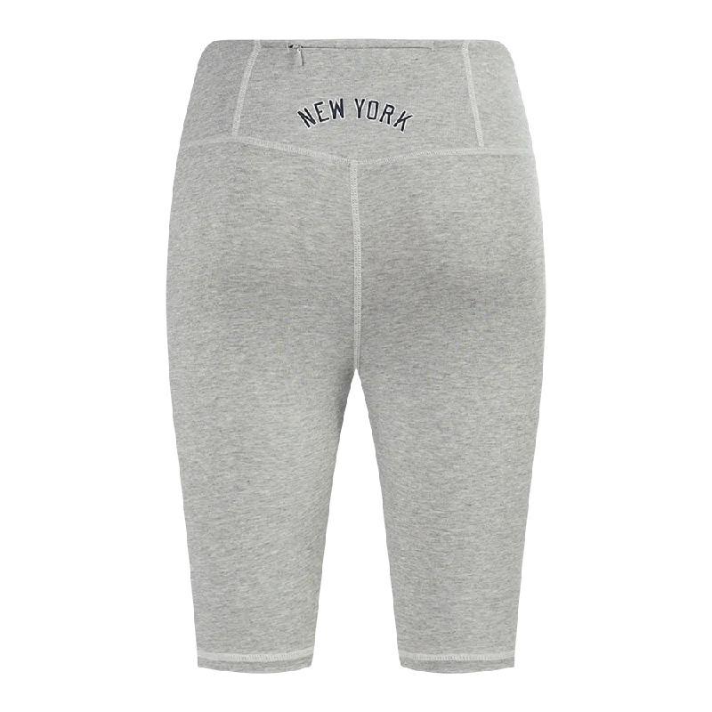 MLB NEW YORK YANKEES CLASSIC WOMEN'S BIKE SHORT (HEATHER GREY)