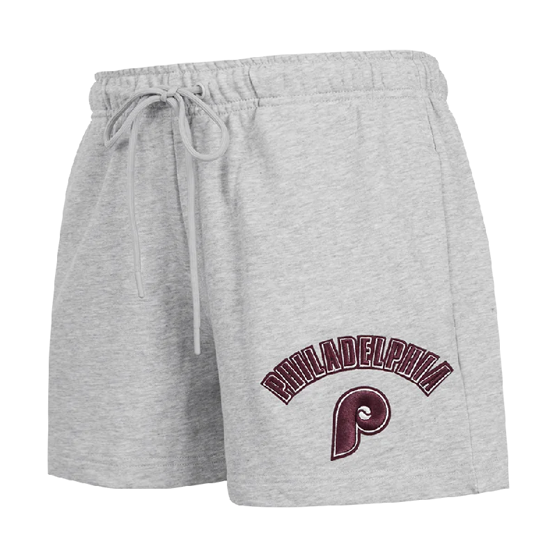 MLB PHILADELPHIA PHILLIES RETRO CLASSIC WOMEN'S SHORT (HEATHER GREY)