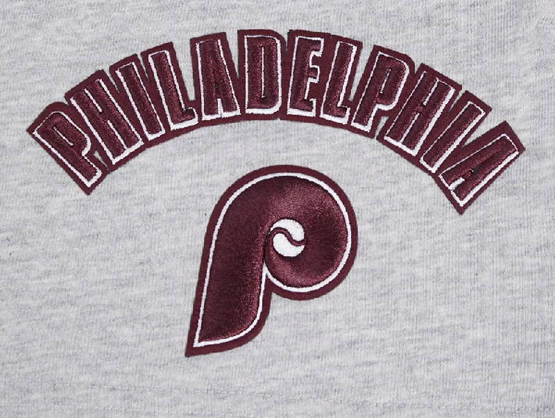 MLB PHILADELPHIA PHILLIES RETRO CLASSIC WOMEN'S SHORT (HEATHER GREY)