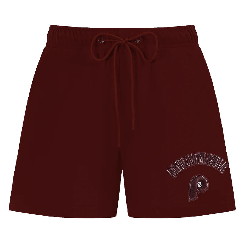 MLB PHILADELPHIA PHILLIES RETRO CLASSIC WOMEN'S SHORT (WINE)