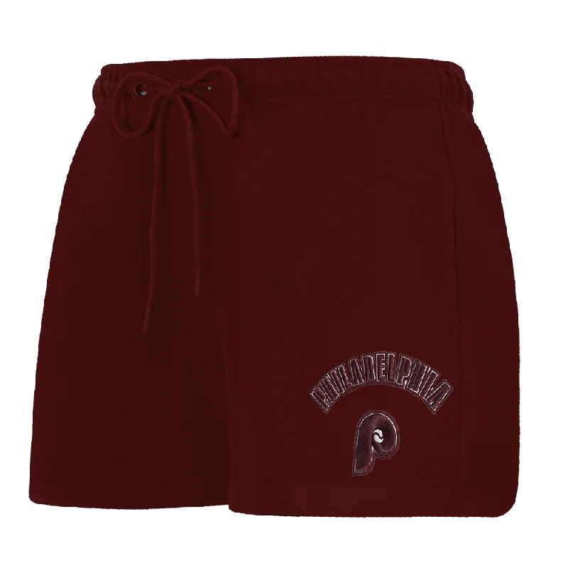 MLB PHILADELPHIA PHILLIES RETRO CLASSIC WOMEN'S SHORT (WINE)