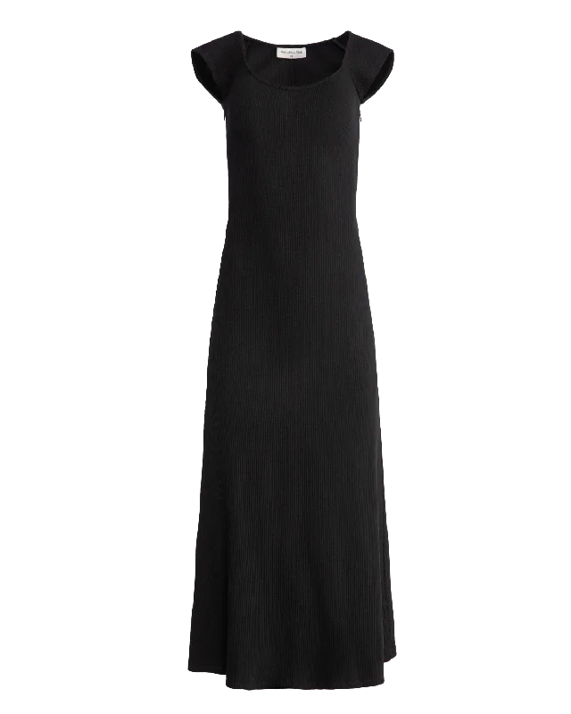 Marley Ribbed Maxi Dress | Black