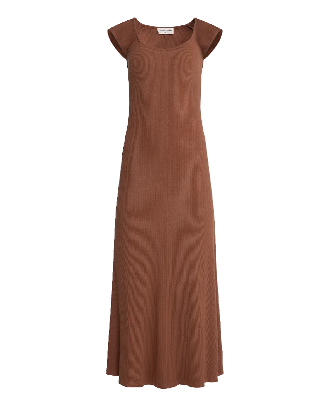 Marley Ribbed Maxi Dress | Brown