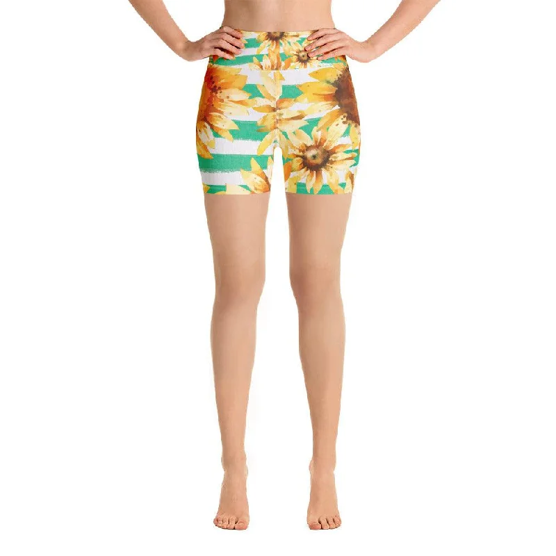 Stripe Sunflower LaLa D&C  Bike Shorts