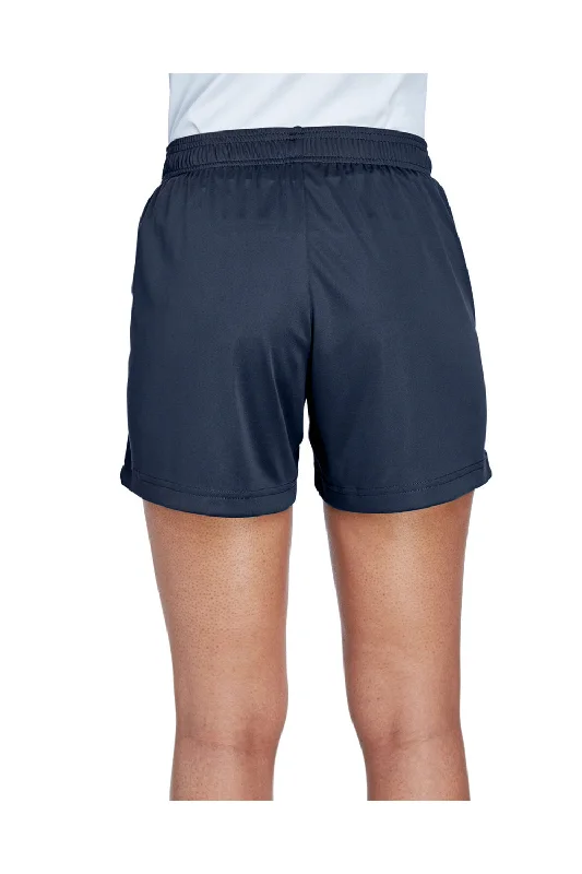 Team 365 Womens Zone Performance Moisture Wicking Shorts w/ Pockets - Dark Navy Blue