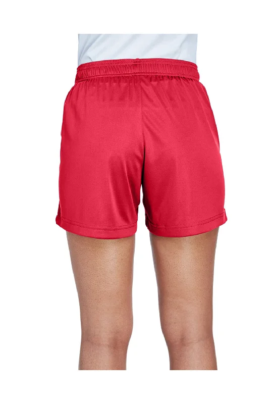 Team 365 Womens Zone Performance Moisture Wicking Shorts w/ Pockets - Red