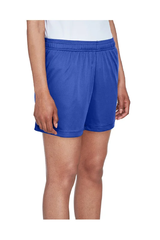 Team 365 Womens Zone Performance Moisture Wicking Shorts w/ Pockets - Royal Blue