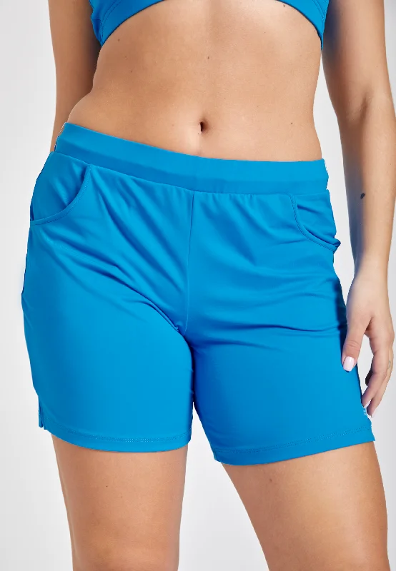 Tennis Bermuda Shorts, cyan blau