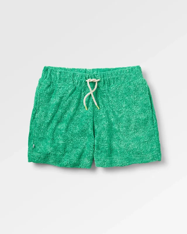 Vibes Textured Shorts - Green Spruce