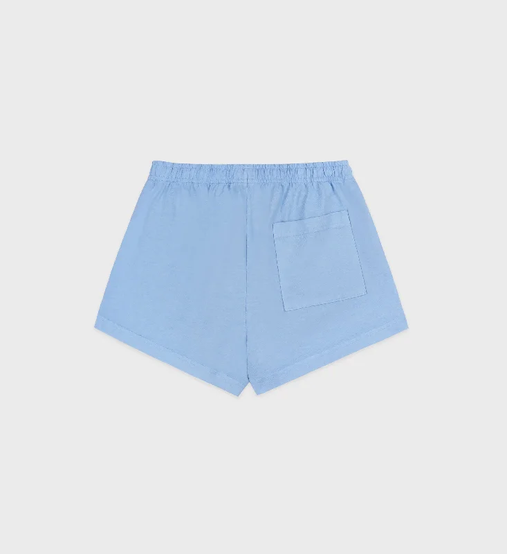 Wellness Studio Disco Short - Sky Blue/White