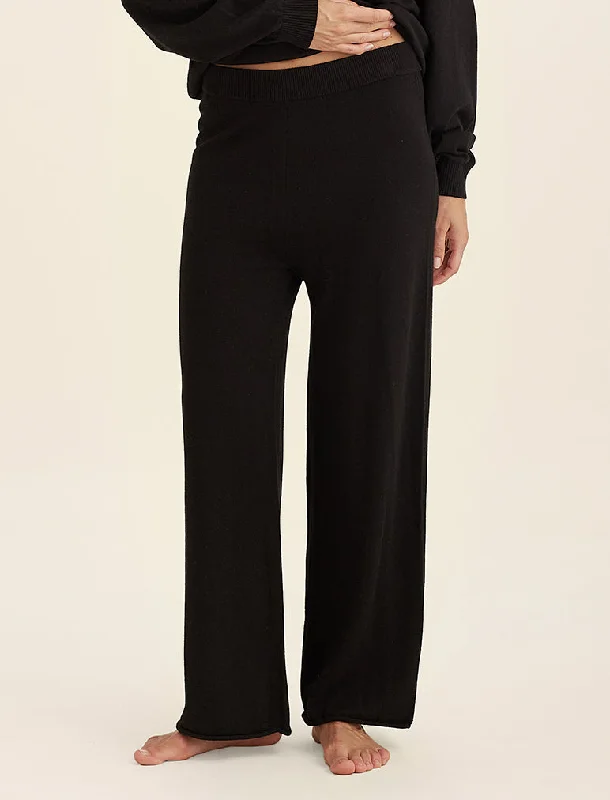 Cotton Cashmere Straight Leg Pant