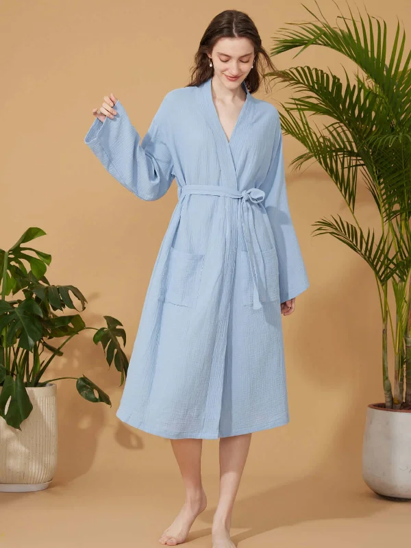 Double Gauze Cotton Bathrobe