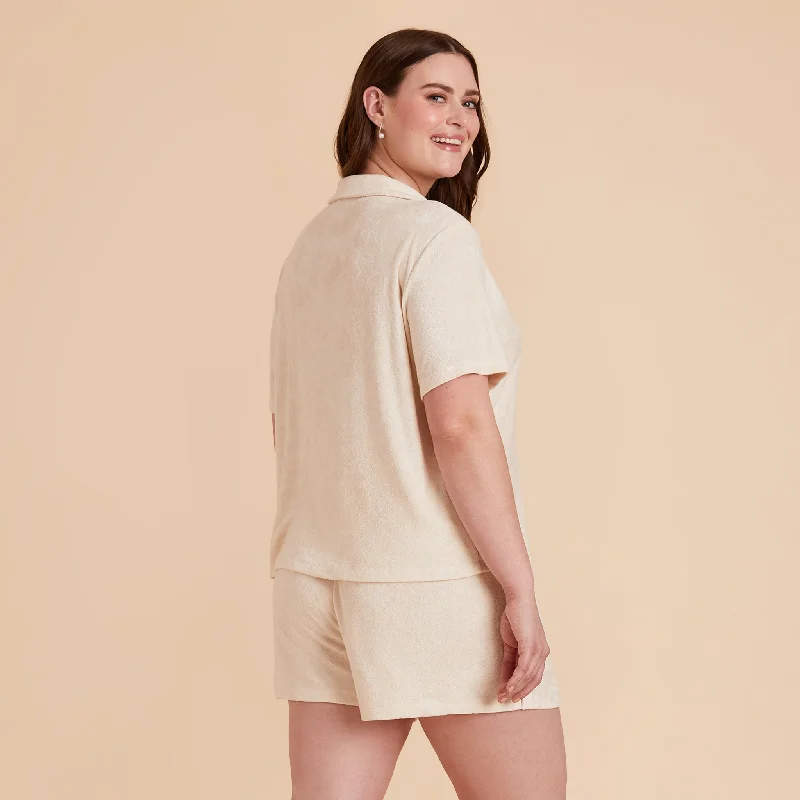 Eunice Short Sleeve Shirt and Shorts Set - Ivory