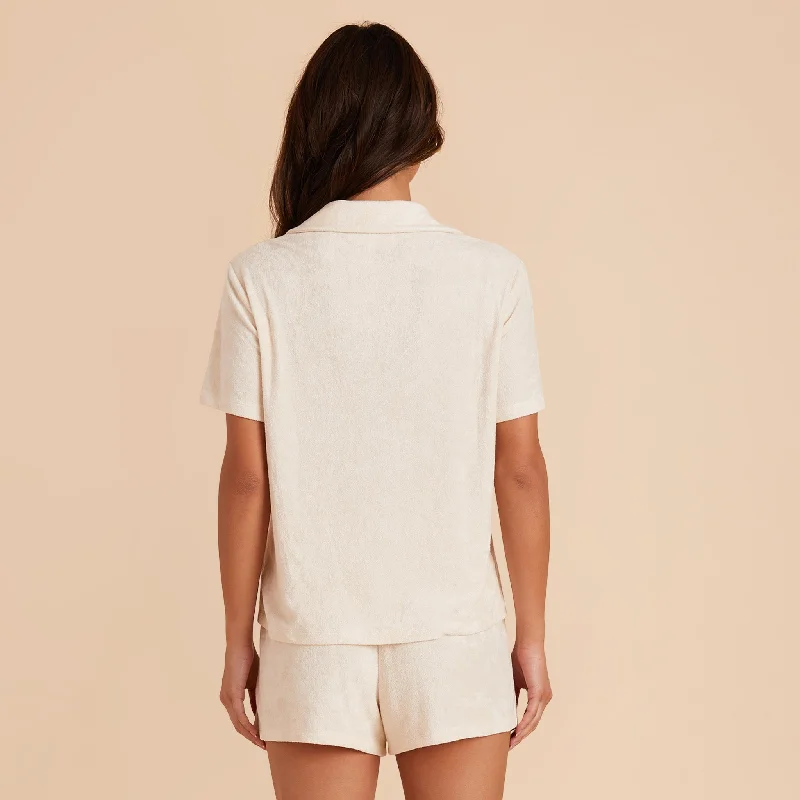 Eunice Short Sleeve Shirt and Shorts Set - Ivory