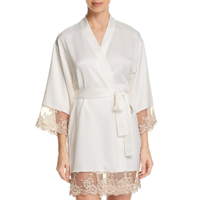 Flora Nikrooz Womens Rosa Sexy Sleepwear Kimono Robe