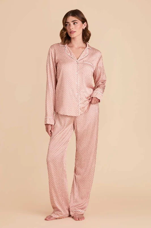 Jonny Print Pajama Set - Antique Rose Diamond