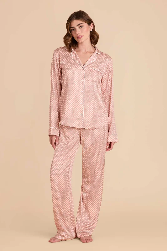 Jonny Print Pajama Set - Antique Rose Diamond