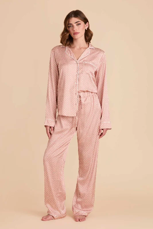 Jonny Print Pajama Set - Antique Rose Diamond