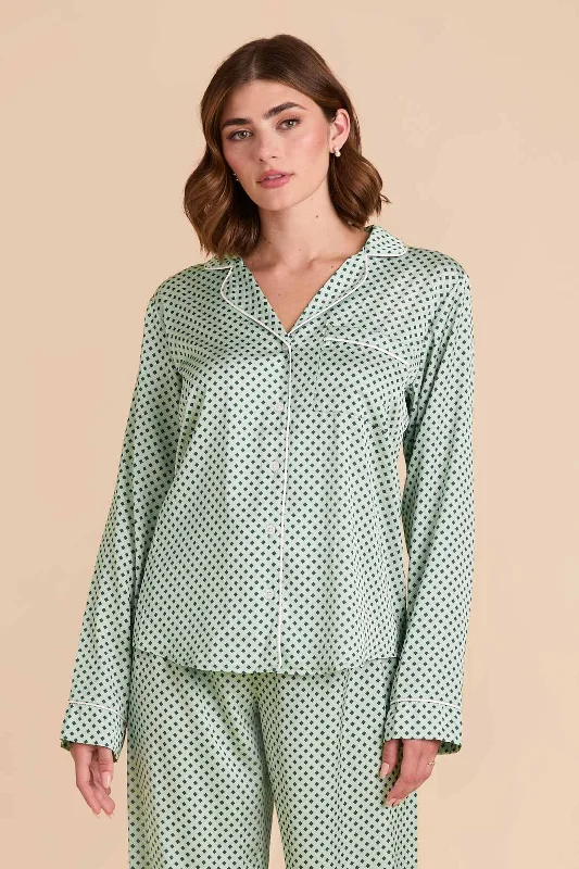 Jonny Print Pajama Set - Pistachio Diamond