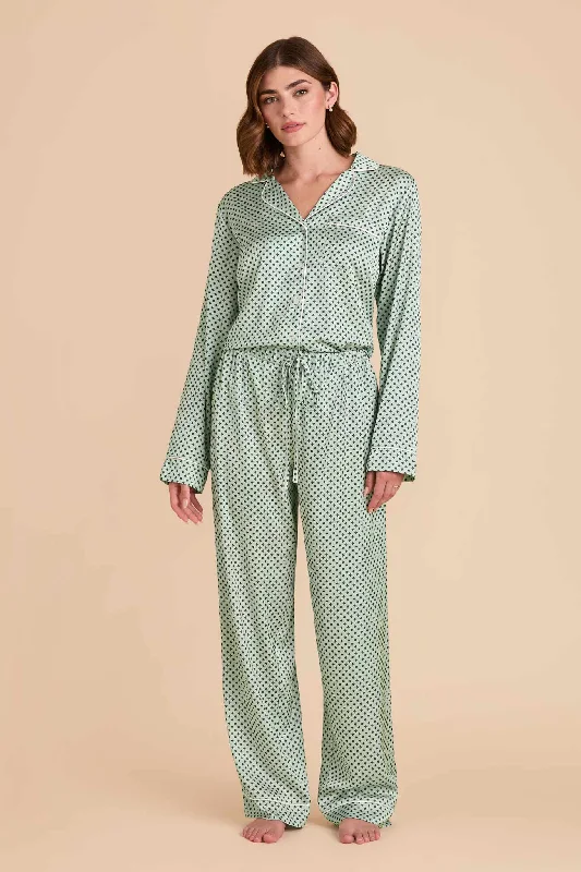 Jonny Print Pajama Set - Pistachio Diamond