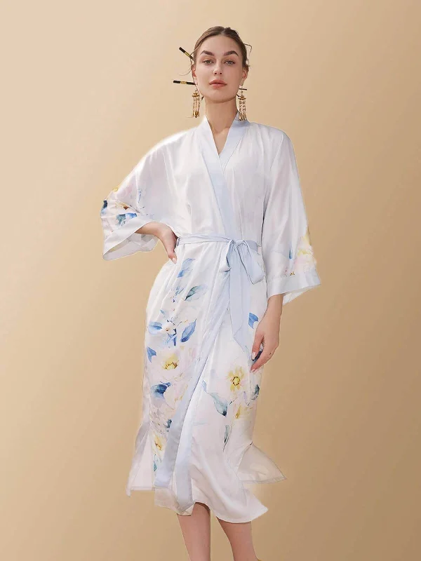 Pure Peony Kimono Robe