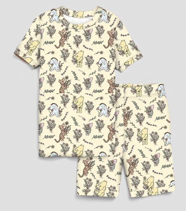 Spring Fever Flowers for Pooh - Bamboo Short Sleeve Short Lounge Set