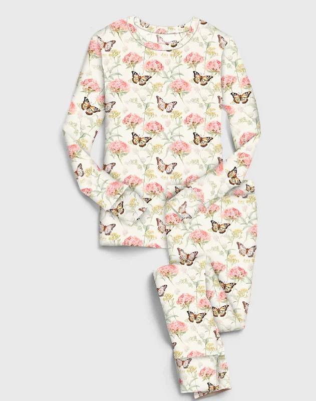 Sweet Summer Butterfly Gardens - Bamboo Long Sleeve Lounge Set