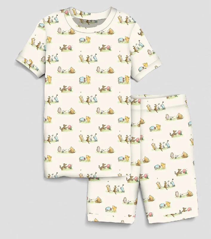 Sweet Summer Vintage Pooh - Bamboo Short Sleeve Short Lounge Set