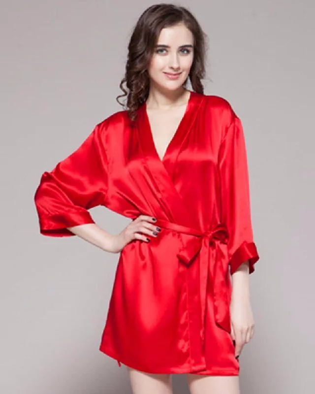 Red - 100% Polyester Satin Gown - GWN 11 RD