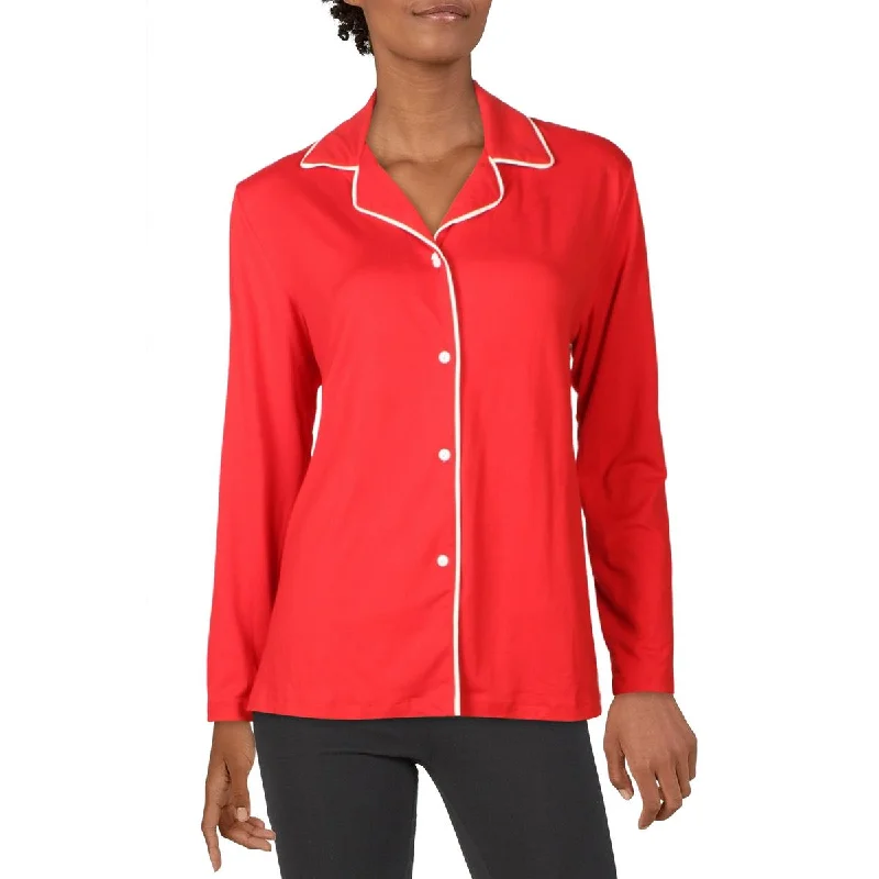 Tart Womens Button Front Long Sleeve Nightshirt