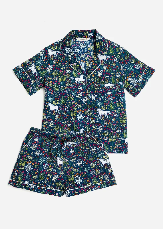 Unicorn's Garden - Short Sleep Set - Indigo