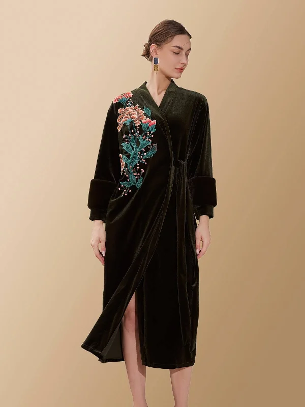 Velvet Embroidered Robe