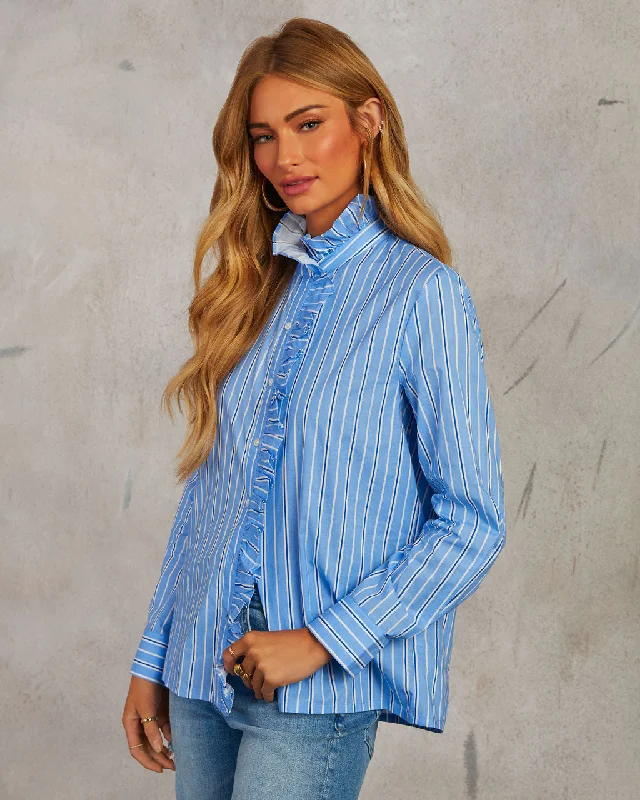 Chester Striped Button Down Top